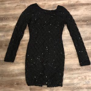 Forever 21 sequin black mini dress